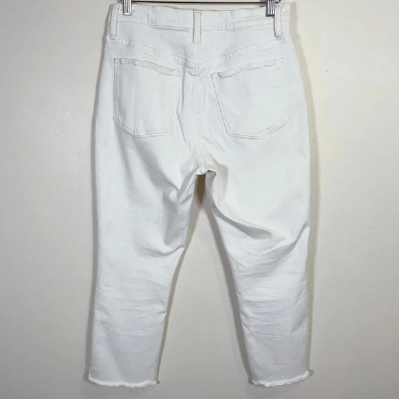 Madewell The High Rise Slim Crop Boy  Friend Jeans In Tile White - Picture 15 of 16